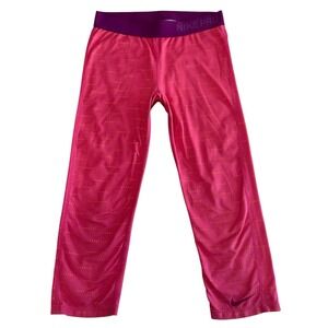 NIKE Pro Dri Fit Purple Pink Training Capri Leggings 641642 Size XL #544